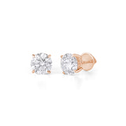 Round Lab-Grown Diamond Stud Earrings (0.50–10.00 CTW) – 4‑Prong, IGI Certified